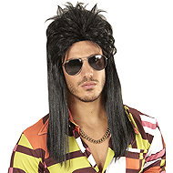 Widmann Men's rocker wig black - Wig