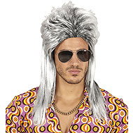 Widmann Men's wig rocker grey - Wig