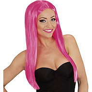 Widmann Pink long ladies wig - Wig
