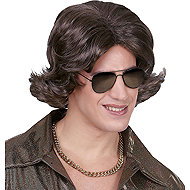 Widmann Brown men's disco 70's wig - Wig