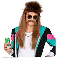 Widmann Wig with Redneck mustache American wig from the 80s - Wig