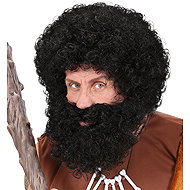 Widmann Devil wig black with beard - Wig