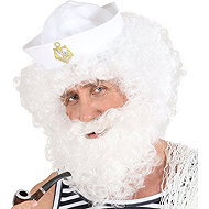 Widmann Bearded wig white curly - Wig