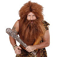 Widmann Wig with beard brown - Wig