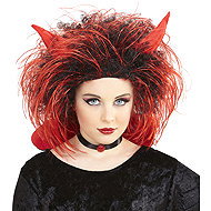 Widmann Children's devil wig with horns - Wig