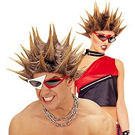Widmann Wig punk brown unisex - Wig