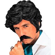 Widmann Wig with moustache black - Wig