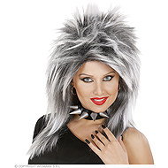 Widmann Women's rocker wig grey - Wig