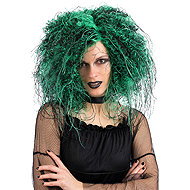 Carnival Toys Green - black rich witch wig - Wig