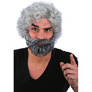 Carnival Toys Men's grey wig with beard - Wig