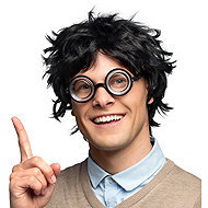 Boland Men's Black Nerd Wig - Wig