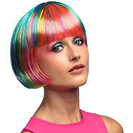 Boland Multicoloured women's mikado wig with bangs - Wig