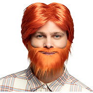Boland Men's red wig with beard - Wig