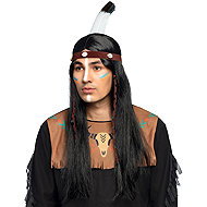 Boland Indian wig with headband and ponytail - Wig