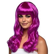 Boland Long purple ladies wig with bangs - Wig