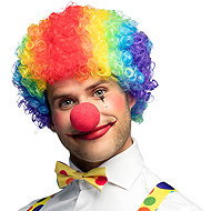 Boland Clown wig multicolour curly - Wig