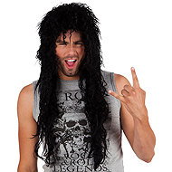 Boland Long black rocker wig - Wig