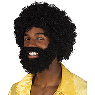 Boland Afro wig with beard black - Wig