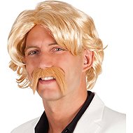 Boland Wig with blonde retro moustache - Wig