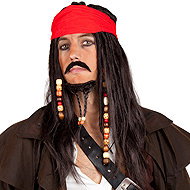 Boland Pirate wig with scarf and beads - Wig