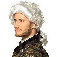 Boland White men's baroque wig - Wig
