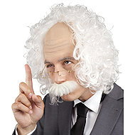 Boland Einstein wig with bald glasses and moustache - Wig