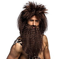 Boland Wig and beard dustman brown - Wig