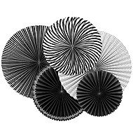 PARTYDECO Black and white rosettes 5 pcs - Decoration