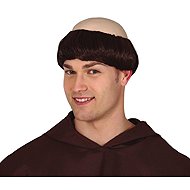 GUIRCA Brown wig with bald priest - Wig