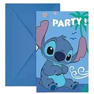SMART BALLOONS Invitations Stitch and Angel, birthday, 6 pcs - Party Accessories