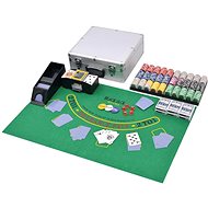SHUMEE Combination poker/blackjack set with 600 laser chips aluminium - Card Game