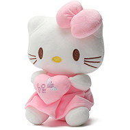 Plush Hello Kitty with heart 25 cm - Soft Toy
