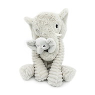 Les Déglingos Plush Elephant, mother and baby, grey - Soft Toy