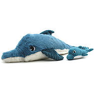 Les Déglingos Plush dolphin, mother and baby, blue - Soft Toy