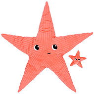 Les Déglingos Plush starfish, mother and baby, coral - Soft Toy