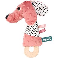 Mom´s care Sensory Toy with Teether Dog Jami Pink - Baby Teether