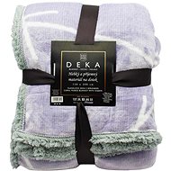 Home Elements Flannel blanket with lamb, light purple - Blanket