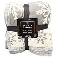 Home Elements Deka s beránkem, jacquard zimní vzor, šedá  - Deka