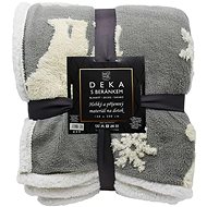 Home Elements Deka s beránkem, jacquard vzor ledních mědvědů, šedá - Deka