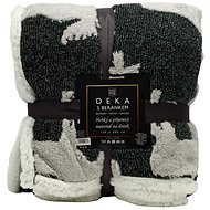 Home Elements Deka s beránkem, jacquard vzor s losy a stromky - Deka