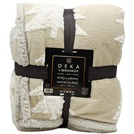 Home Elements Deka s beránkem, jacquard vzor Vločky, béžová - Blanket