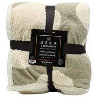 Home Elements Blanket with lamb, jacquard pattern Heart, beige - Blanket