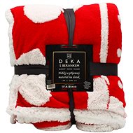 Home Elements Deka s beránkem, jacquard vzor Srdce, červená - Blanket