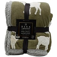 Home Elements Deka s beránkem, jacquard vzor Los, zelená - Blanket