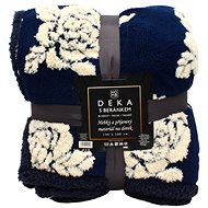 Home Elements Blanket with lamb, jacquard pattern Rose, blue - Blanket