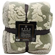 Home Elements Blanket with lamb, jacquard pattern Flowers - Blanket
