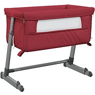 Shumee Crib with mattress red linen fabric, 10299 - Cot