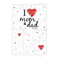 Baby Nellys Travel Changing Pad Soft I Love White - Red - Changing Pad
