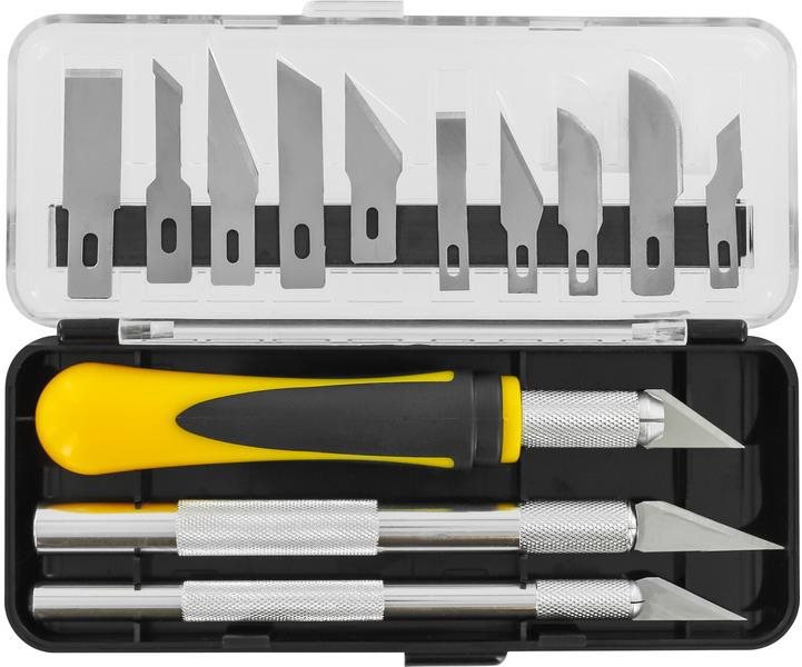 SHESTO Modelcraft set of 3 knives with 13 blades - Model Making Accessories