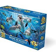 Prime 3D Puzzle with 3D Effect 63 Pieces Selfie: Dolphin Joy - Jigsaw Puzzle
